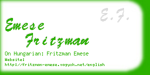 emese fritzman business card